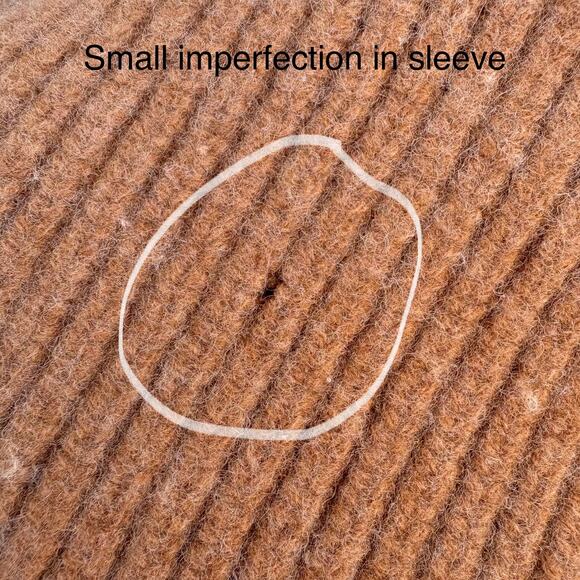 Everlane Shawl Cardigan Sweater Sz L 100% Wool Tan 5 Button Relaxed Grandpacore - Picture 11 of 11